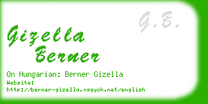 gizella berner business card